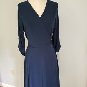 ModCloth Timeless Wrap Dress size XL Navy